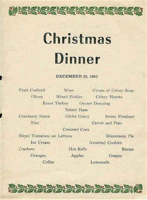 We have lotsof non traditional christmas dinner ideas serve a traditional christmas dinner menu filled with classic dishes, including smoked. 2nd BN Christmas Dinner, 1942