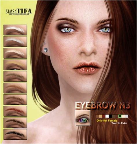 Tifa Sims Eyebrow N3f • Sims 4 Downloads Sims Eyebrows Sims 4