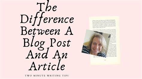 The Difference Between Article Writing And Blogging Youtube