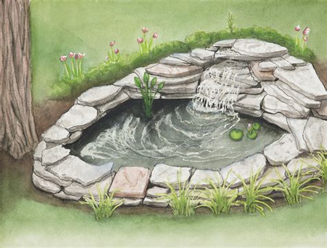 Beyond the rocks we covered any remaining pond liner with river stone. 12 Steps To Building a Small Pond for your Backyard ...