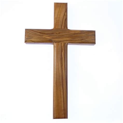 8 20cm Solid Genuine Olive Wood Wall Hanging Cross Christian T Hand