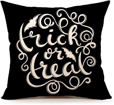 4th Emotion Trick Or Treat Halloween Throw Pillow Case Cushion Cover 18 X 18 Inch