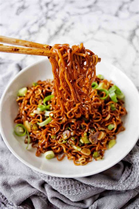 Soy Sauce Noodles With A Simple Asian Sauce Sweet Caramel Sunday