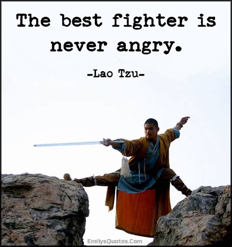 The Best Fighter Is Never Angry Popular Inspirational Quotes At