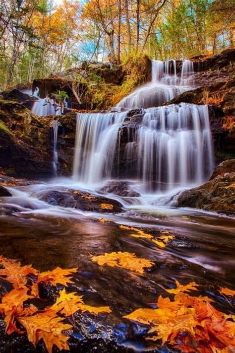 Autumn Waterfall Autumn Waterfalls Beautiful Nature