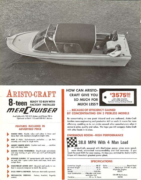 Fiberglass Brochures Aristocraft Boats Classic Boats