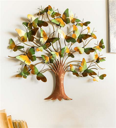 Metal Butterfly Tree Of Life Wall Art Wall Décor For