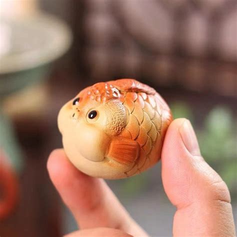 Chubby Goldfish Baby Figurineceramic Funny Goldfish Home Etsy Uk