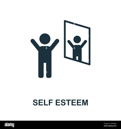 Self Esteem Icon Monochrome Simple Element From Personal Growth