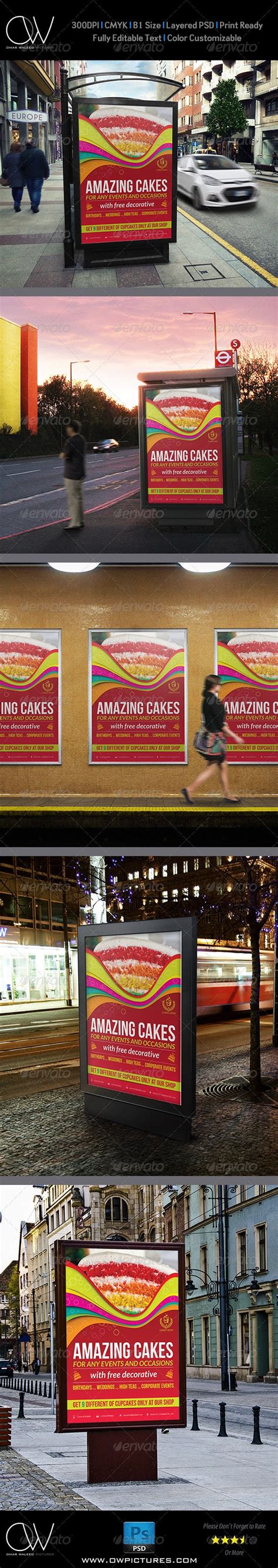cake poster template by owpictures graphicriver