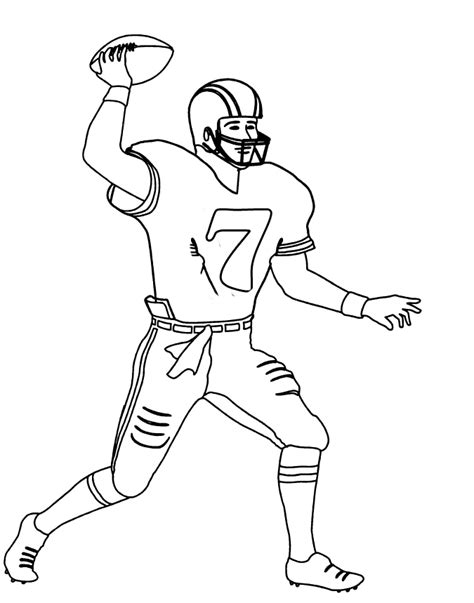 Quarterback Coloring Pages At Free Printable