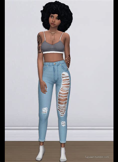 Maxis Match Ripped Jeans Sims 4 Cc List