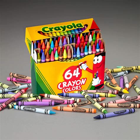Crayola Crayons Crayon Box 64 Pcs With Sharpener Jumbo 8 Pcs