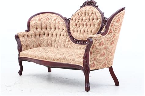 Mahogany Victorian Style Sofa Mid 20th Century Ebth