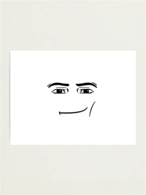 Roblox Man Face Photographic Print By F Arts Redbubble