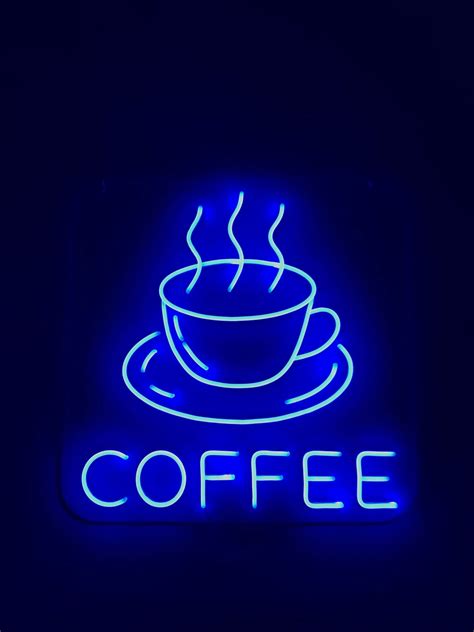 Cup Of Coffee Led Neon Sign Coffee Neon Sign Cafe Neon Sign Etsy Canada