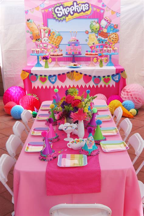 6 yr old girl birthday party ideas shopkins birthday party by minted and vintage shopkins