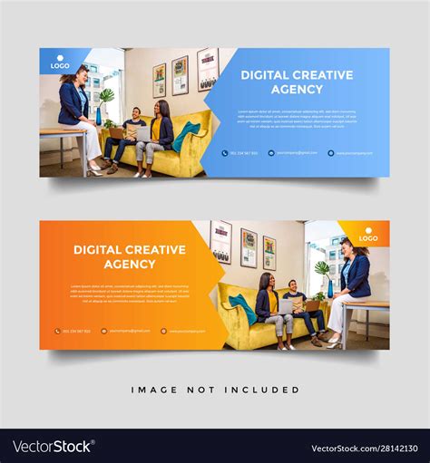 Creative Business Facebook Cover Template Vector Image