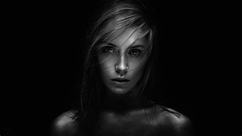 wallpaper face women head beauty eye darkness black and white monochrome photography