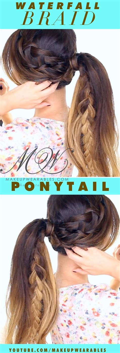 Click To Watch How To Waterfall Braid Ponytail Cute
