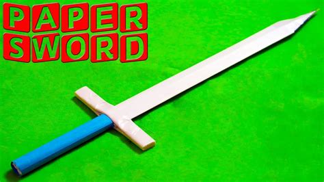 How To Make A Paper Sword Easy Paper Sword Youtube