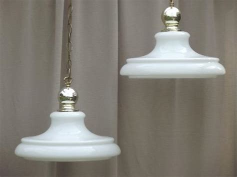 Get 5% in rewards with club o! vintage industrial pendant lights w/ huge milk glass lamp ...
