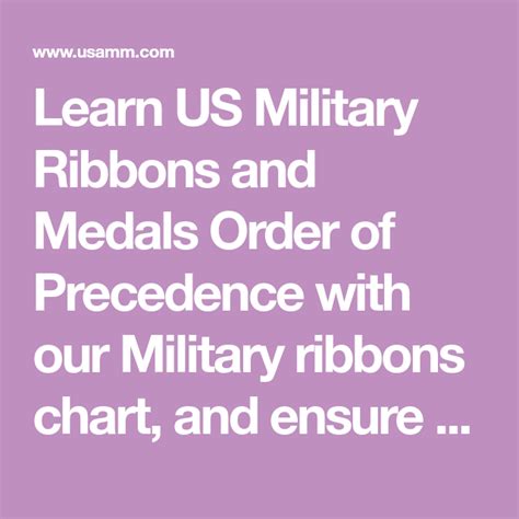 Learn Us Military Ribbons And Medals Order Of Precedence With Our