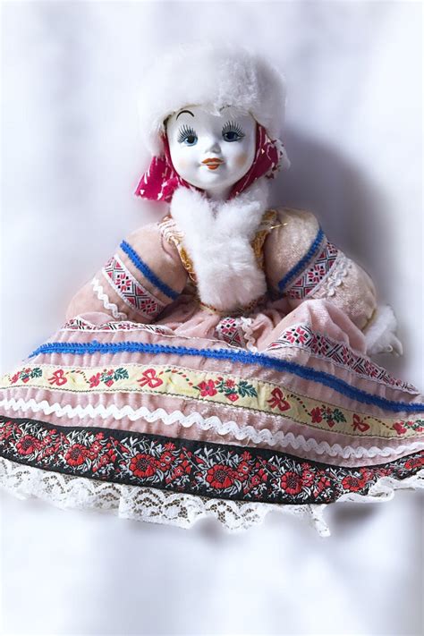 Vintage Russian Porcelain Doll Russian Folk Doll
