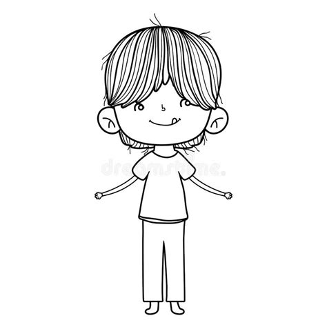 Happy Little Boy Character Stock Vector Illustration Of Activities