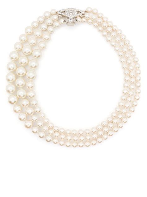 Vivienne Westwood Orb Detail Pearl Necklace Farfetch