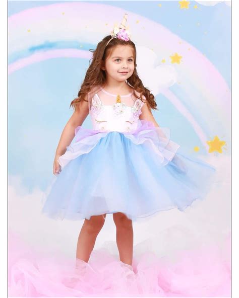 Mia Belle Girls Mbg Girls Tutu Dress Unicorn Holiday Party Dress