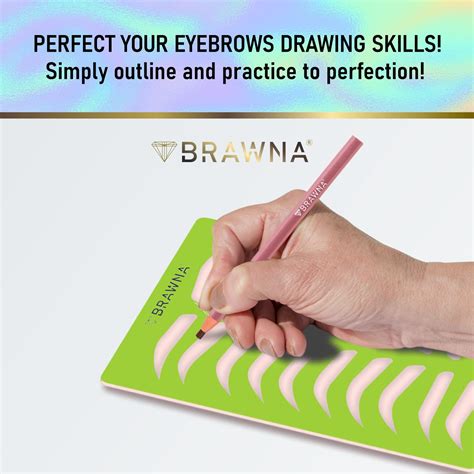 Buy Brawna Upgraded Version Eyebrow Practice Stencil With