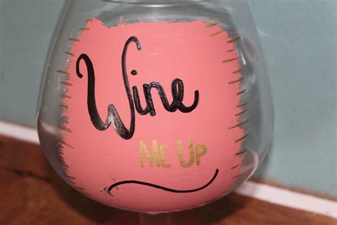 Wine Me Up Large Wine Glass Hand Painted With Custom Font Large Wine Glass Wine Glass Glass