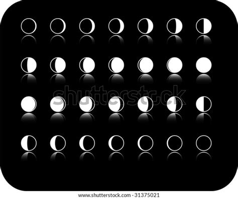 Vector Moon Phase Icon Set Stock Vector Royalty Free 31375021