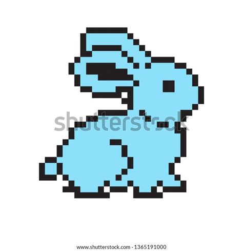 Pixel Art Rabbit Shutterstock