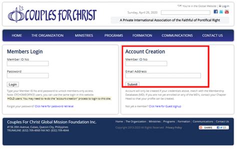 Create New Account In The Cfc Members Portal Yfc Infosystem Tutorial