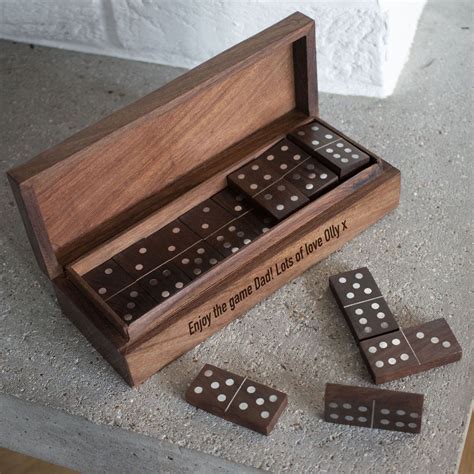 Personalised Wooden Domino Set In 2021 Dominos Box Personalized