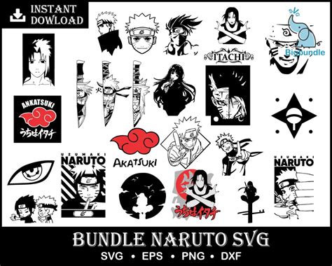 Naruto Svg Naruto Vector Naruto Bundle Svg Naruto Cutfile Silhouet