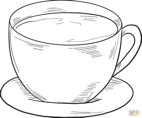 Coffee Cup Coloring Page Free Printable Coloring Page Coloring Home