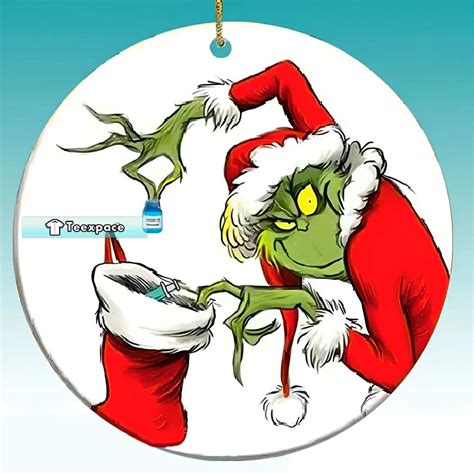 Grinch Face For Ornament Teexpace