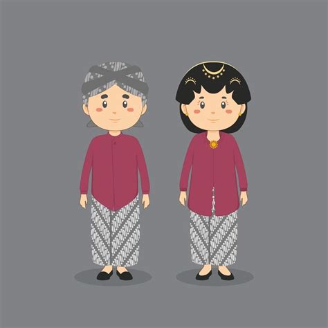Download Couple Character Wearing East Java Traditional Dress For Free