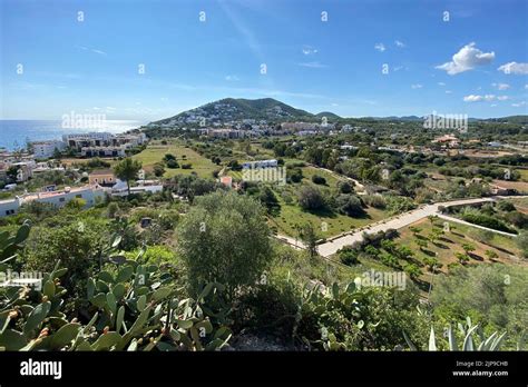 Hill View Of The Santa Eularia Town In Ibiza Stock Photo Alamy