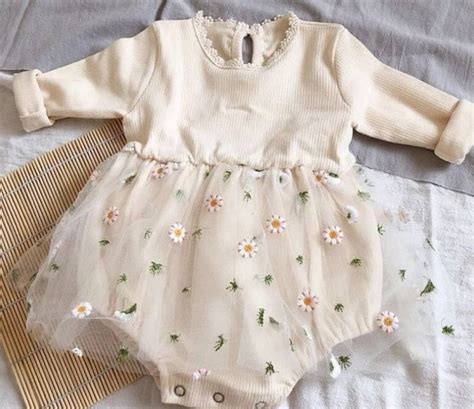 Daisy Tulle Romper Baby Romper Baby Dress Baby Occasion Etsy