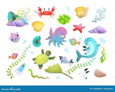Underwater Sea Creatures Clip Art