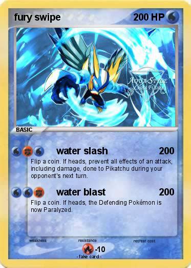 Pokémon Fury Swipe Water Slash My Pokemon Card