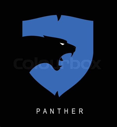Panther Panther Head And Shield Stock Vector Colourbox