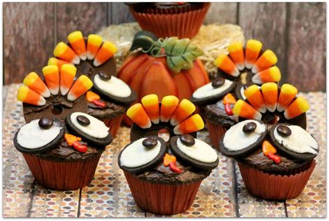 Thanksgiving Turkey Cupcakes Food Fun Faraway Places