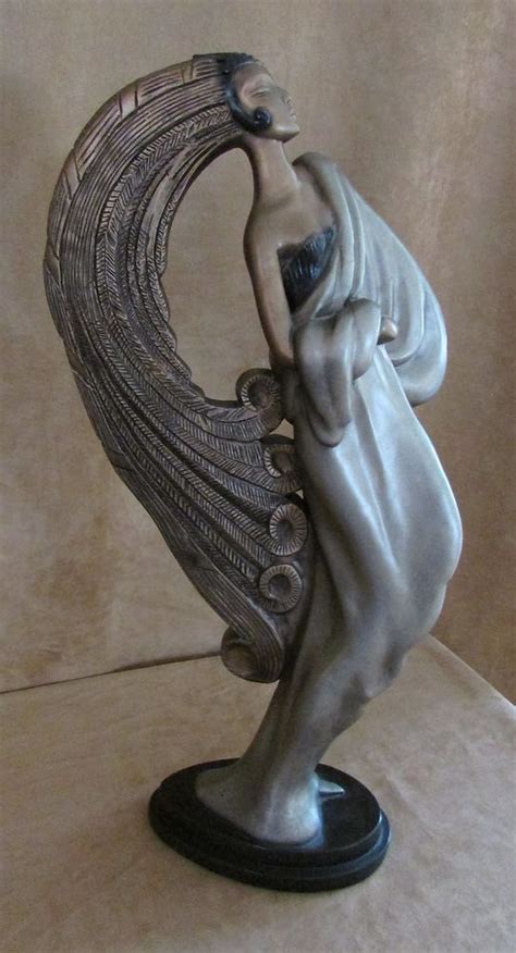 Leclerc Art Deco Nouveau Staute Woman Austin Productions Female Le Clerc Sculpture Art