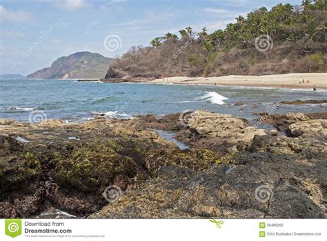 Hidden Mexican Pacific Ocean Beach Stock Photo Image