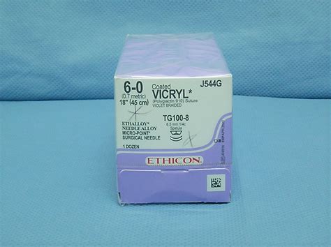Ethicon J544g Vicryl Suture 6 0 18 Tg100 8 Spatula Needle Da Medical